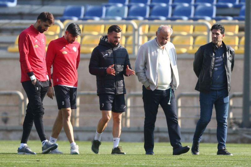 جلسه درویش و گل‌محمدی در تمرین پرسپولیس