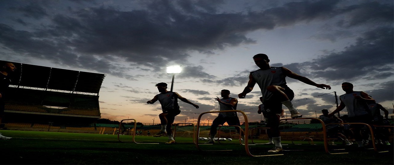 گزارش تصویری/ عکس‌های خاص از تمرین پرسپولیس در حوالی غروب!